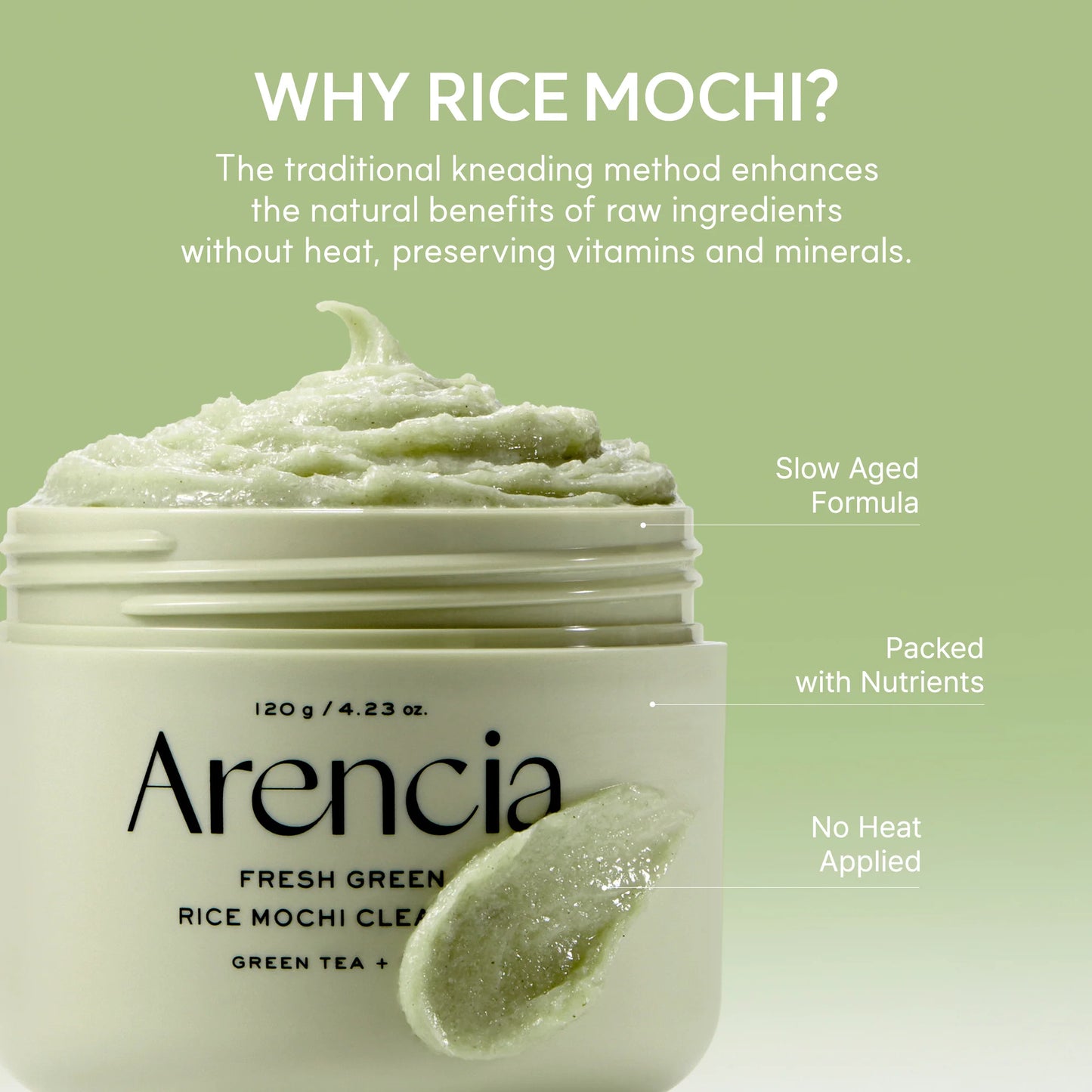 Arencia- Fresh Green Rice Mochi Cleanser