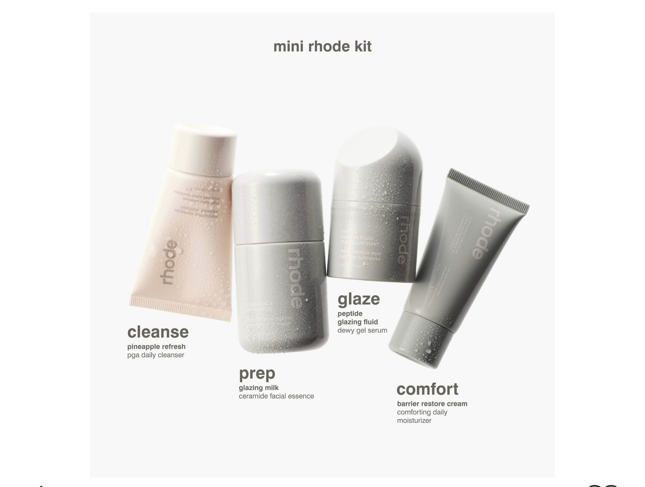 Rhode- Mini Rhode Kit Glazed Skincare Essentials Set