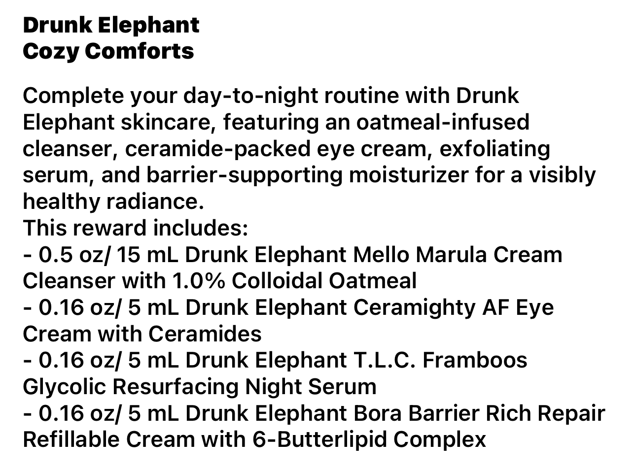 DRUNK ELEPHANT- Cozy Comforts Mini Kit