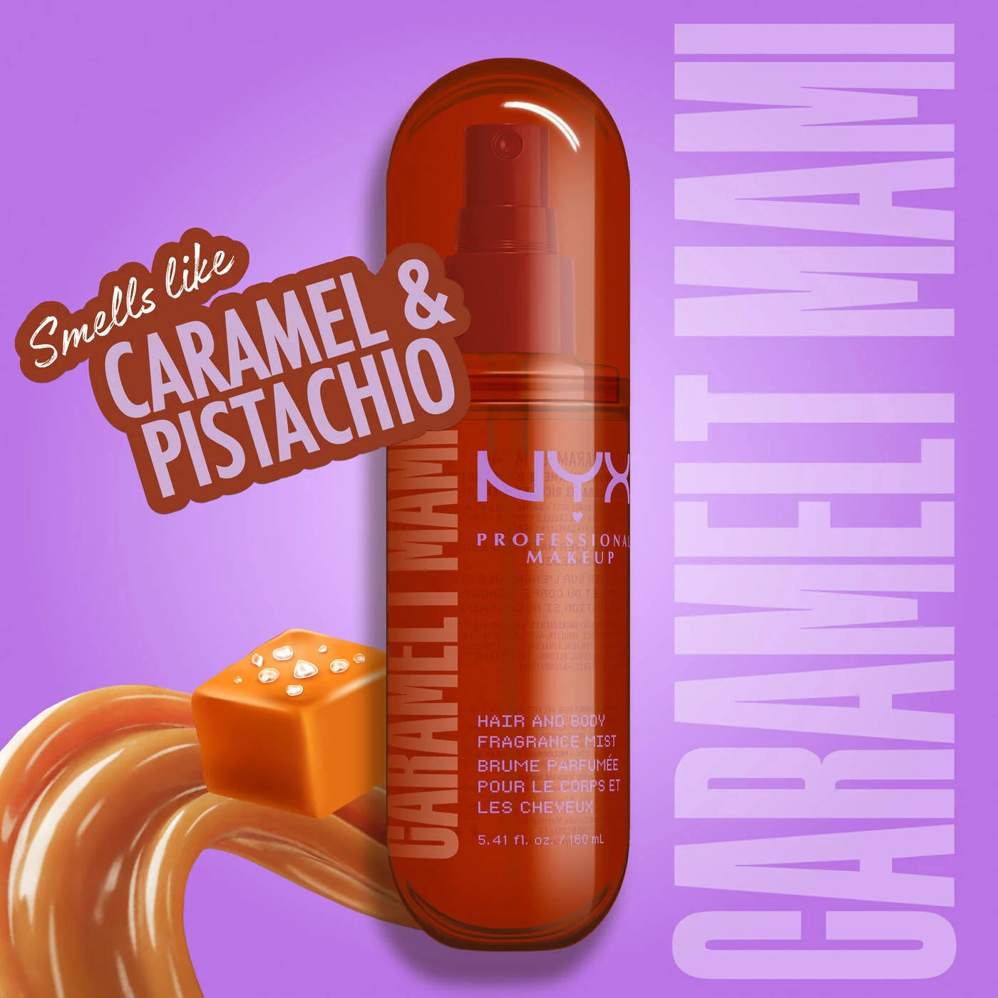 Nyx- Caramelt Mami Hair & Body Fragrance Mist