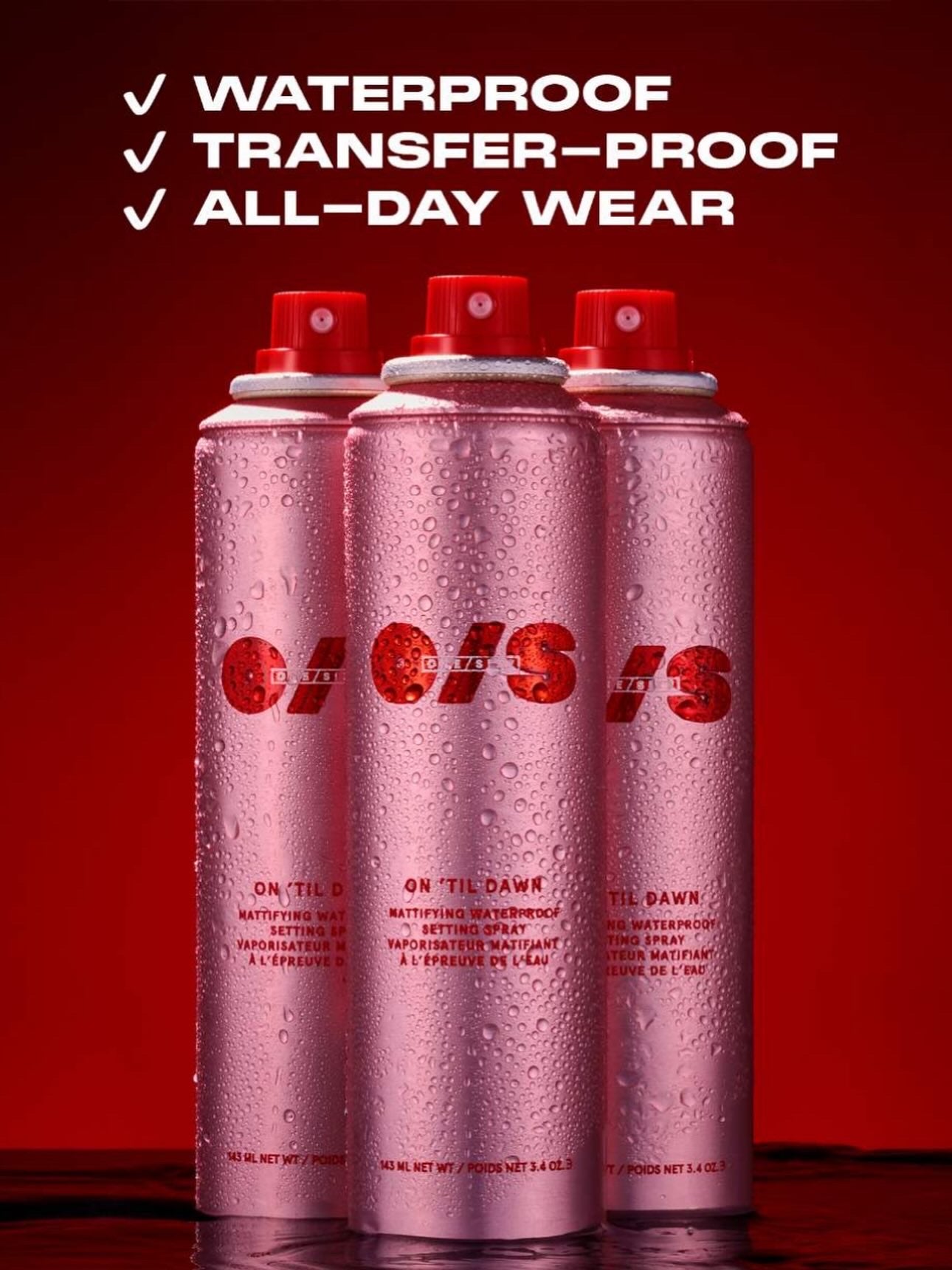 ONE/SIZE- BY PATRICK STARRR
On 'Til Dawn Mattifying Waterproof Setting Spray